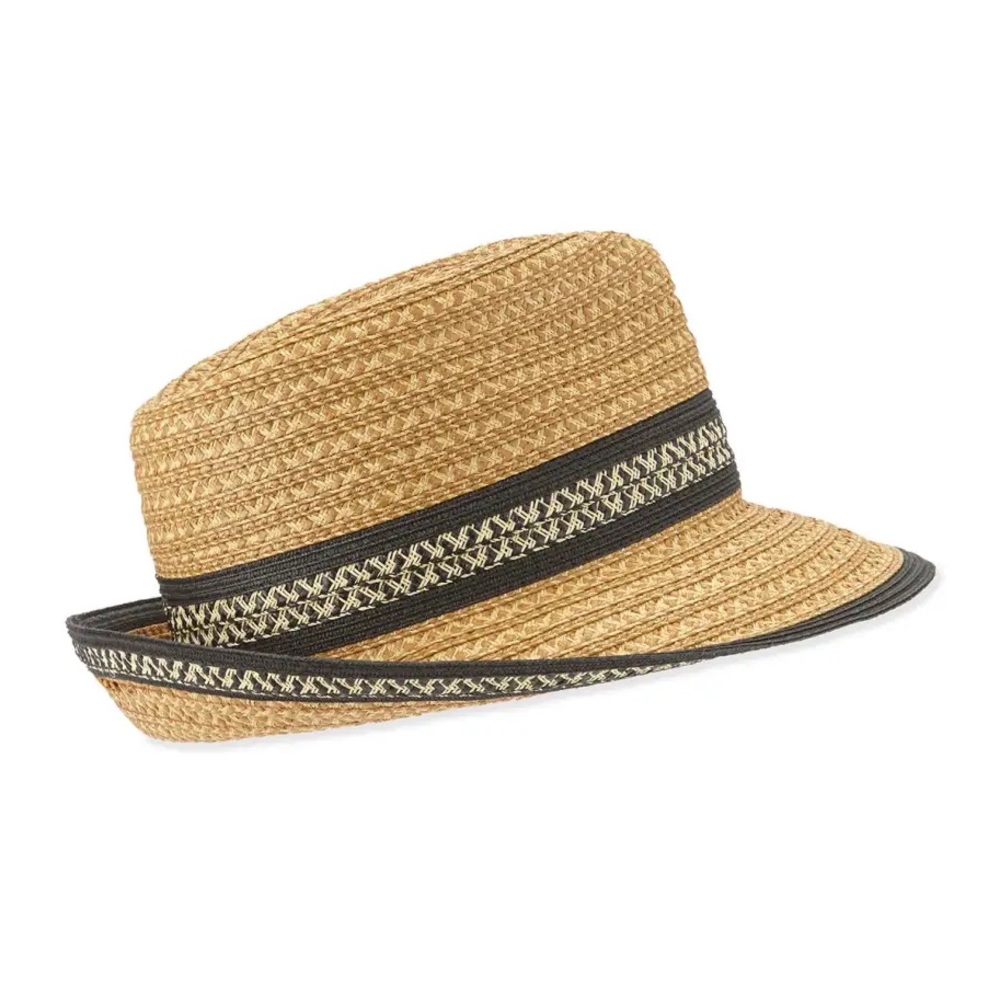 COPY - Eric Javits squishee Fedora Summer Hat. Tan color. Protection UPF 50+ 💕💕💕